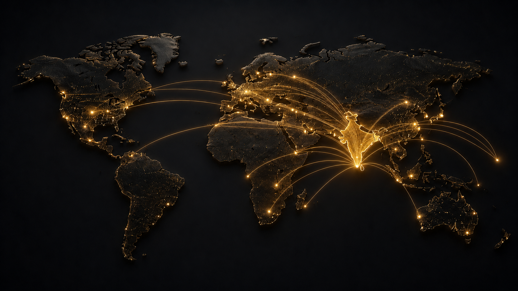 Global Trade Routes Map